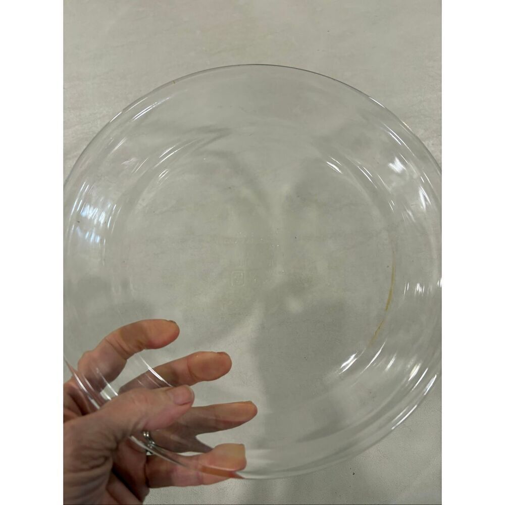 Anchor Ovenware Pie Plate, 9”, Clear Glass, Flat Rim